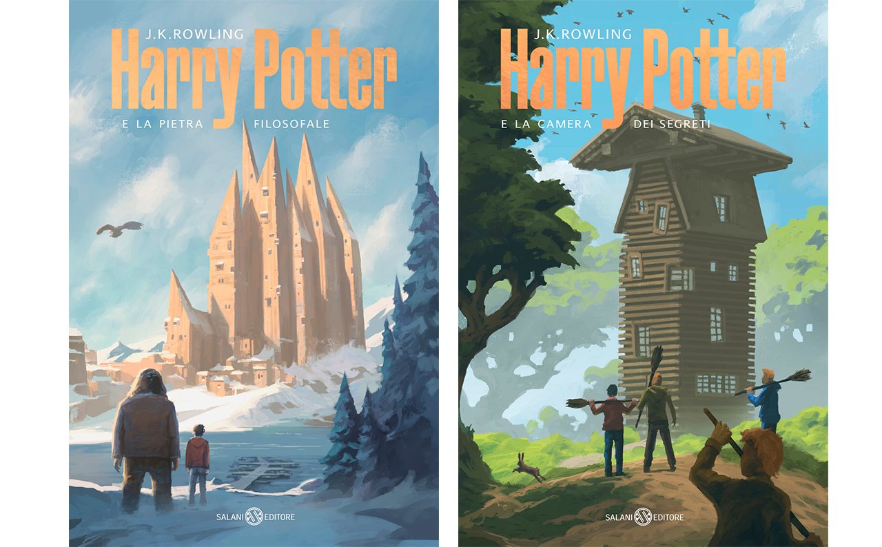 La nueva edición de los libros de Harry Potter realizada por el arquitecto  Michele De Lucchi en italiano