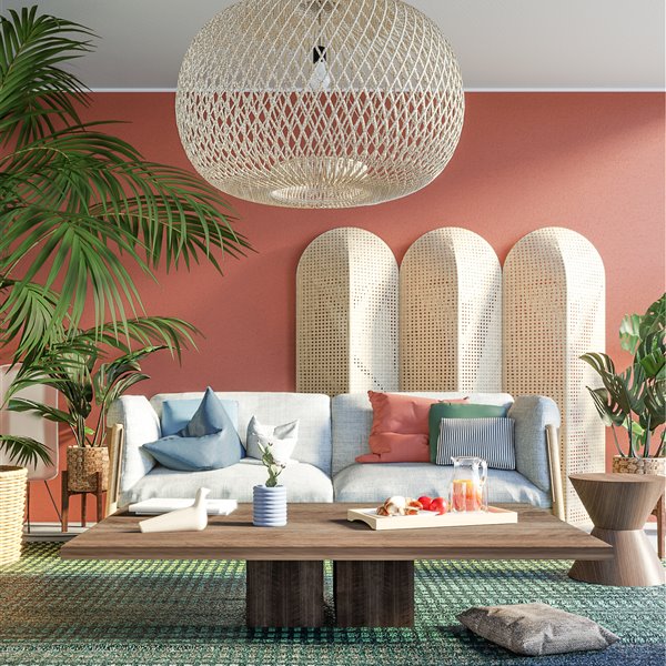 Un piso en el centro de Roma que traslada a Brasil gracias a su moderna decoración de interiores
