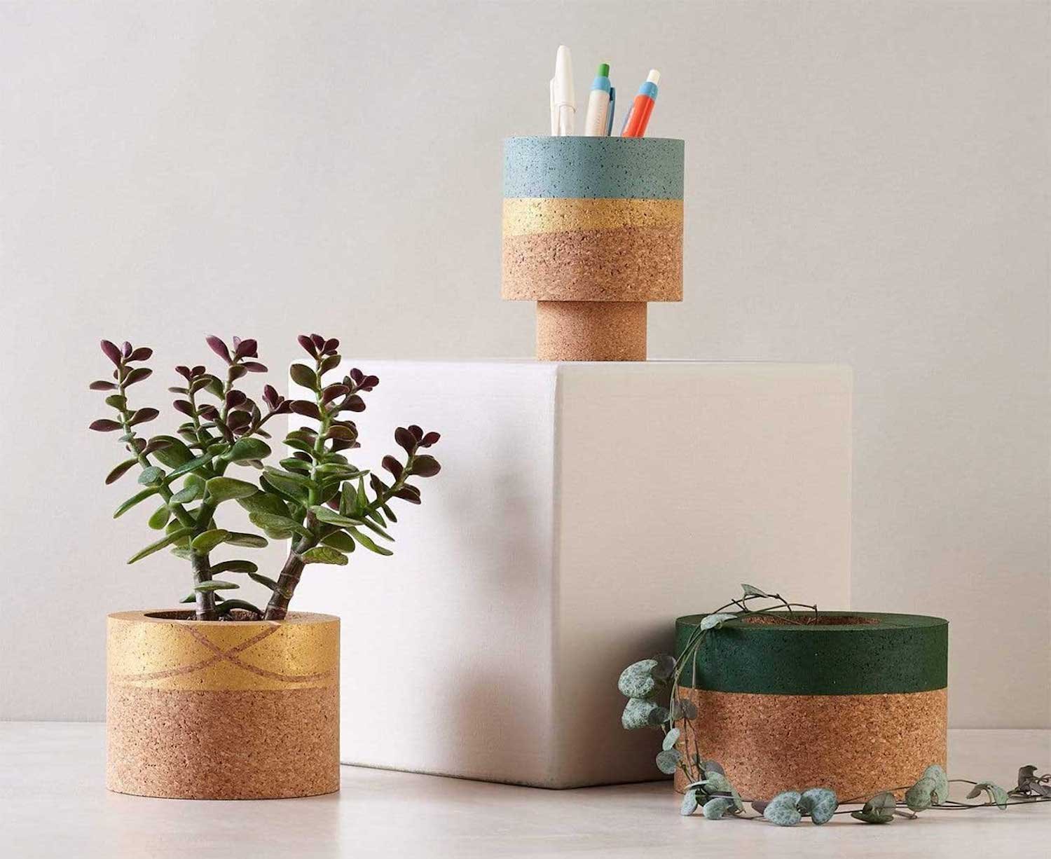 Recipientes sostenibles de corcho Mind the cork