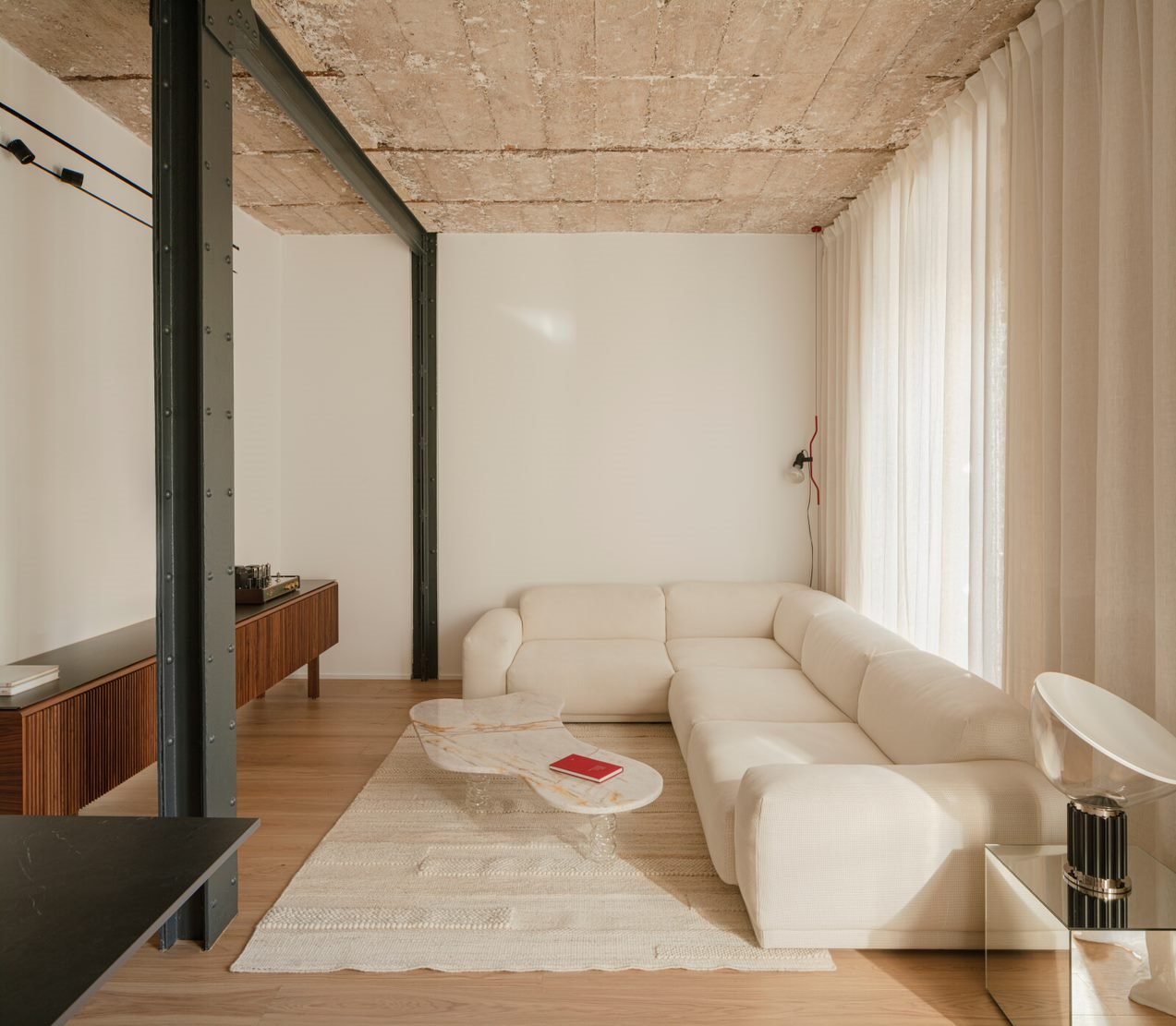 salóon viga y cocina casa valencia