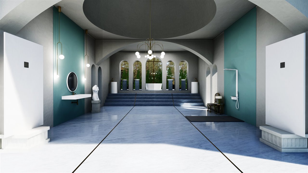 Así luce el interior del armonioso escenario Base Nude.