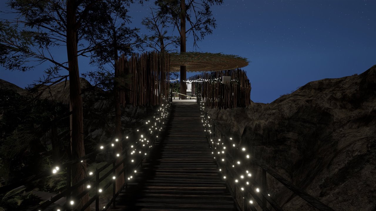 Con el "modo noche" se pueden explorar todos los escenarios virtuales una vez ha anochecido. 