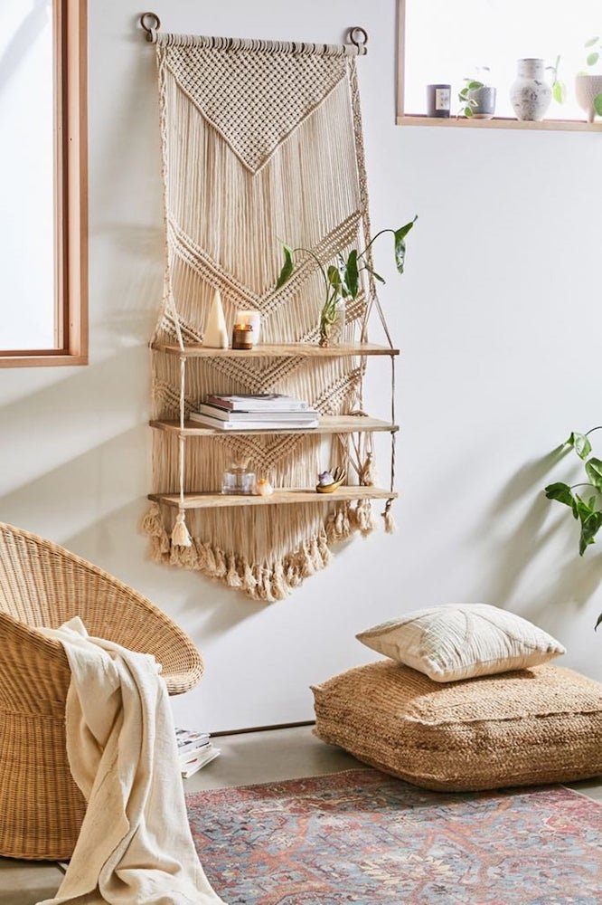 Macramé moderno con baldas