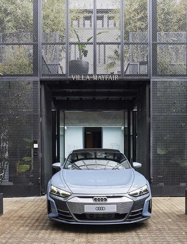 El nuevo Audi e-tron GT nos descubre el modernismo de Villa Mayfair en Barcelona