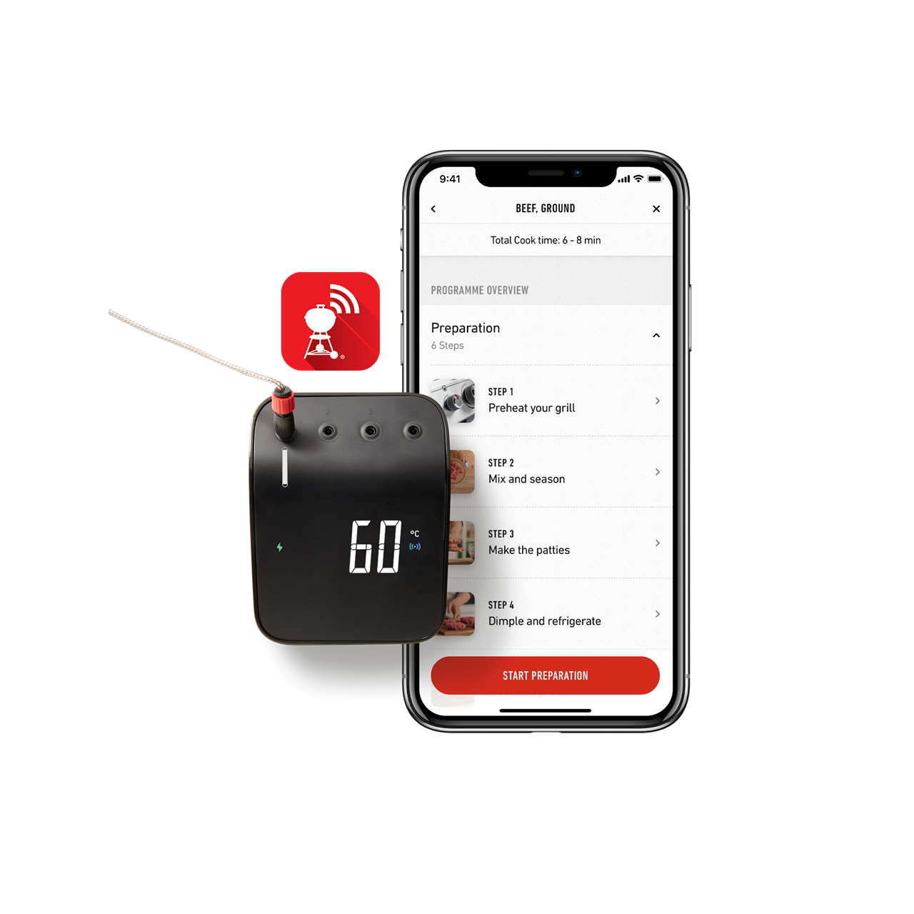El asistente personal Weber Connect es un accesorio compatible con cualquier barbacoa. 
