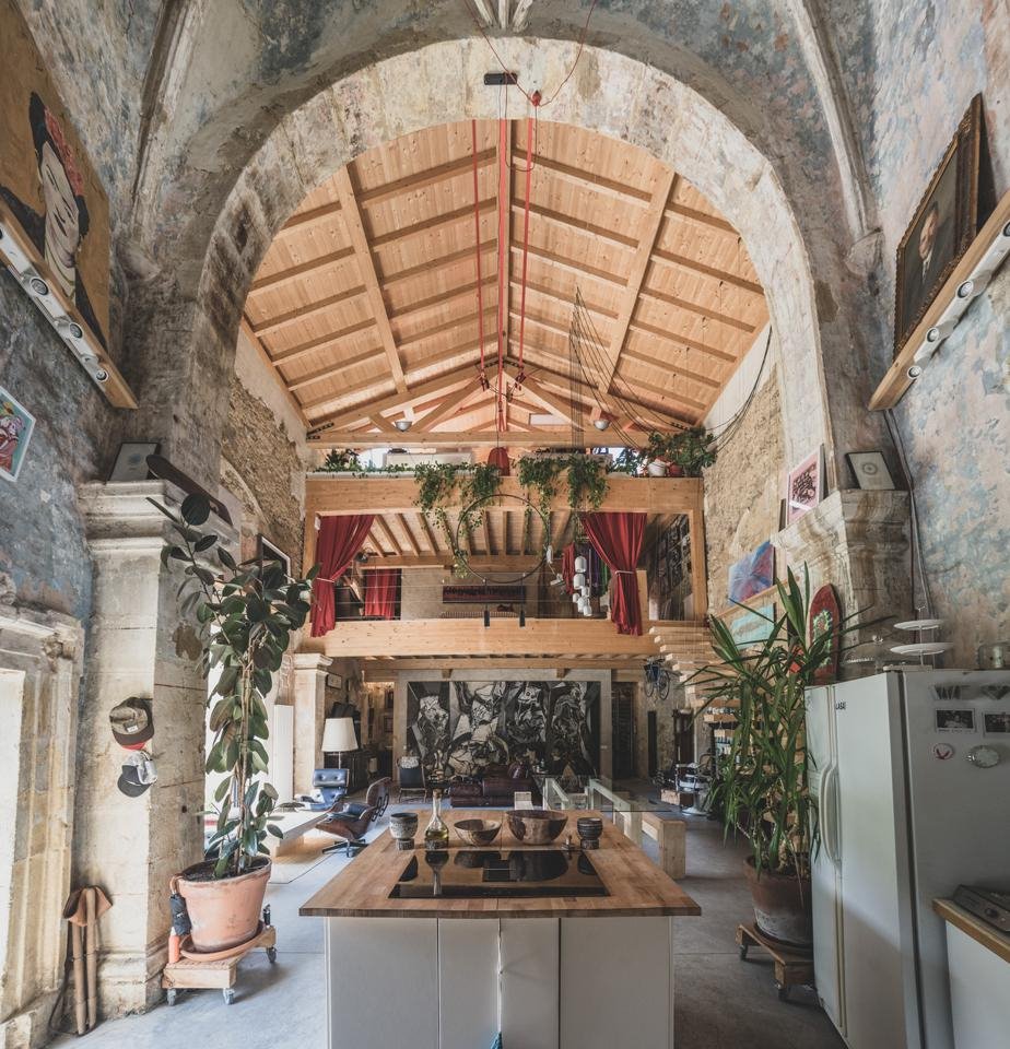 Casa en una antigua iglesia del siglo XVI en Bizkaia cocina