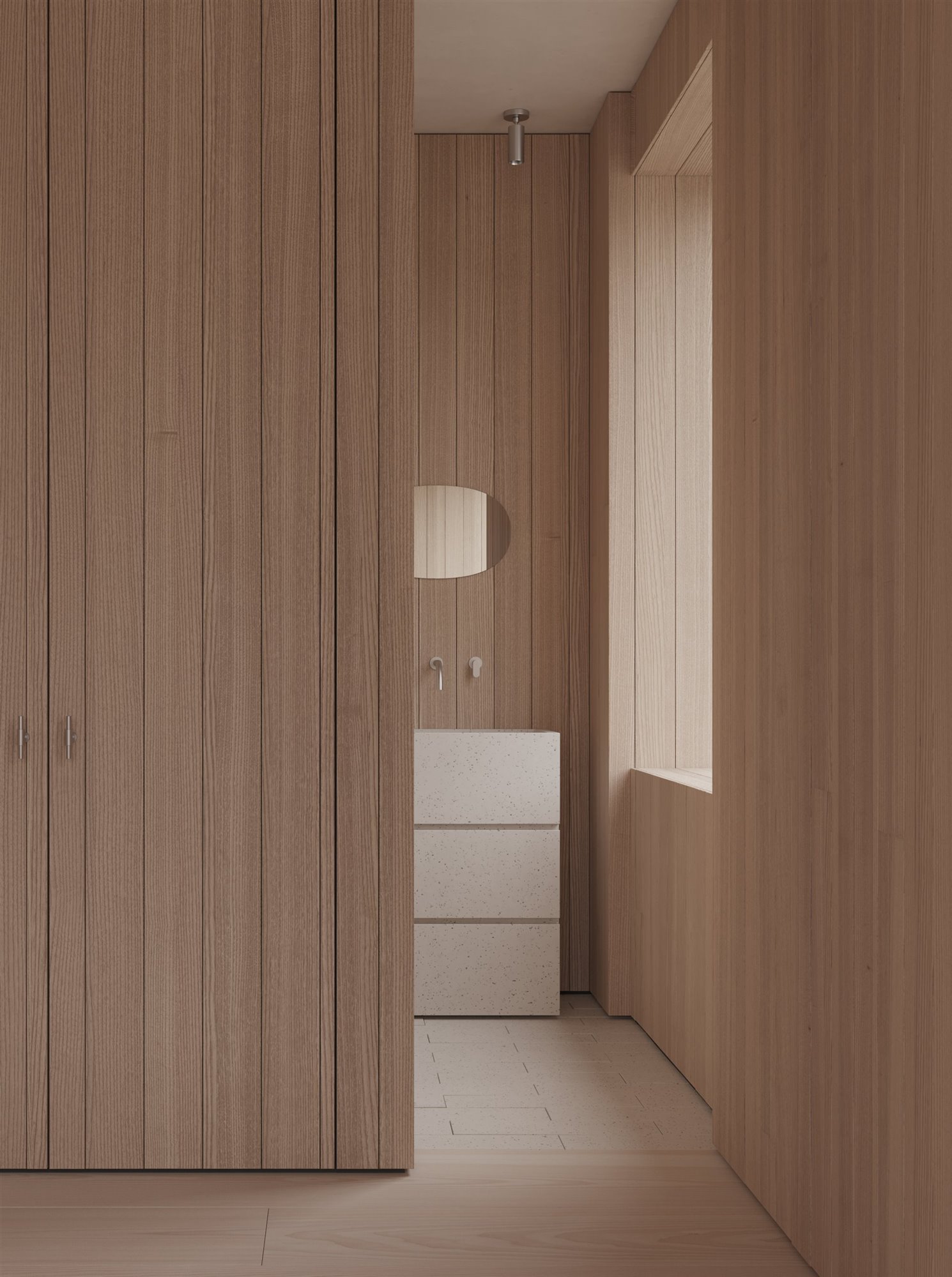 Piso con decoracion minimalista baño