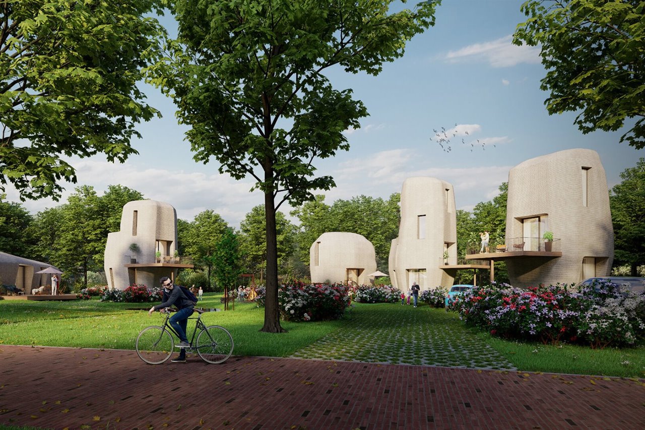 De acuerdo con los renders presentados en su día, el proyecto comprende otras cuatro casas, todas ellas de varias plantas. 