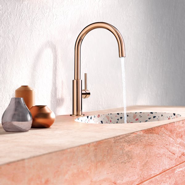 Tres quiere que tu baño brille más que nunca con su nueva grifería en oro rosa