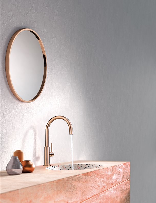 Tres quiere que tu baño brille más que nunca con su nueva grifería en oro rosa
