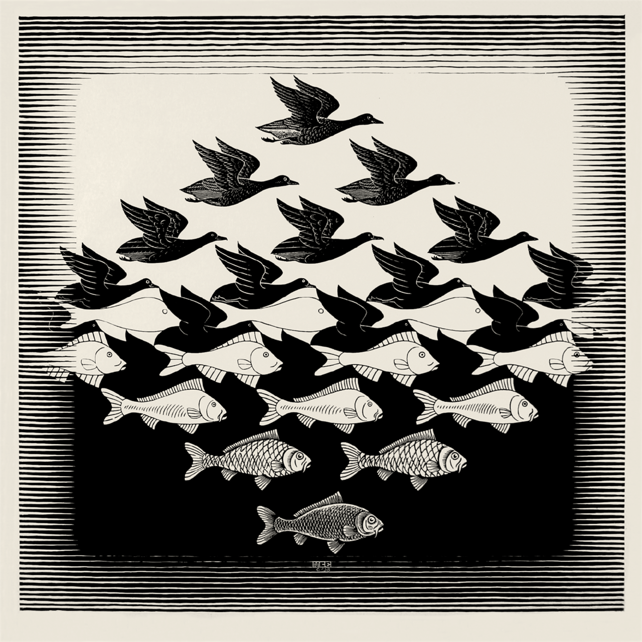 "Cielo y agua", 1938.