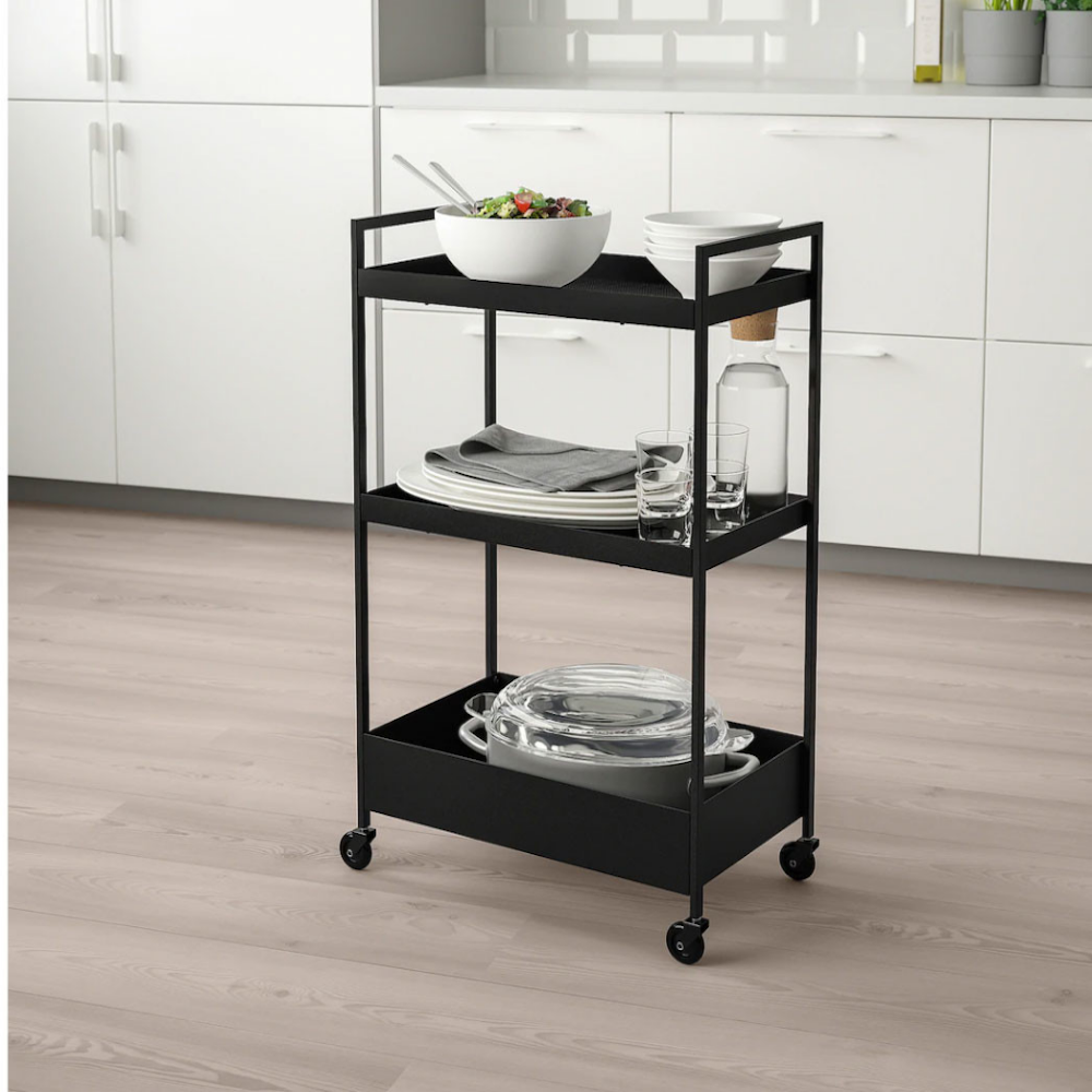 Carrito moderno ikea negro