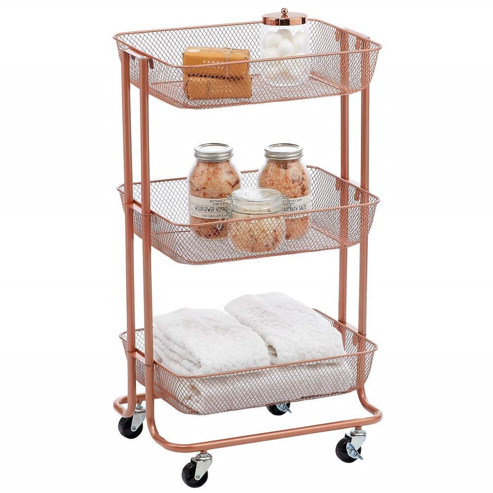 Carrito moderno metal oro rosa