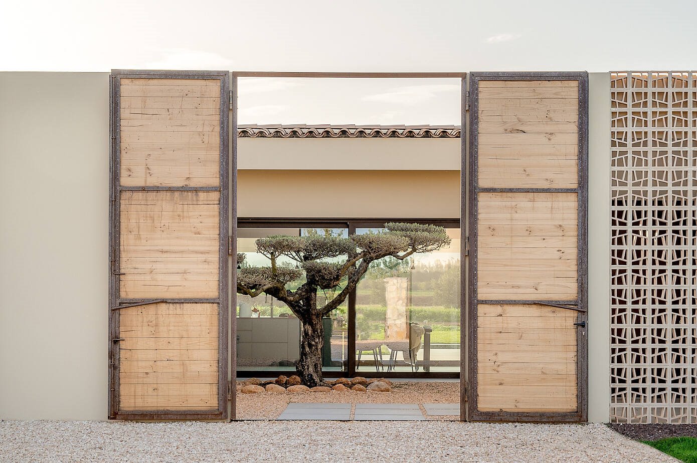 Casa de campo moderna en Mallorca entrada