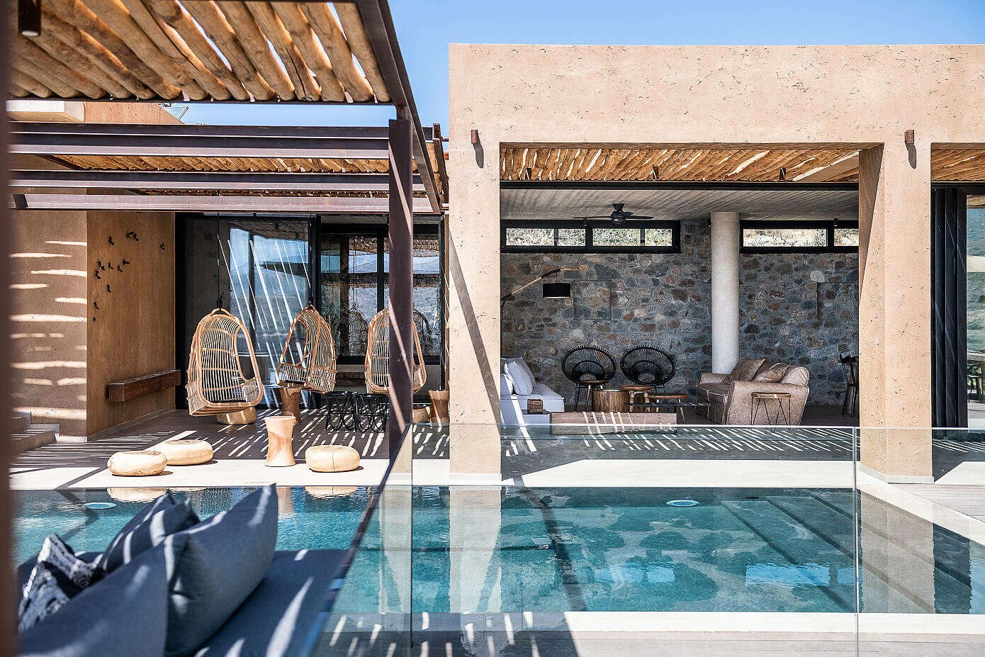Casa de vacaciones en Grecia comedor exterior
