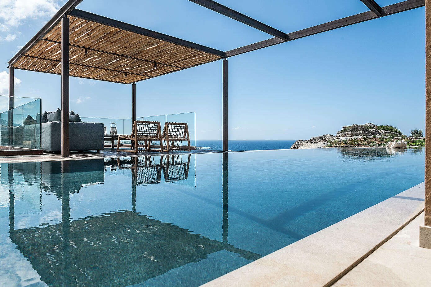 Casa de vacaciones en Grecia piscina infinita