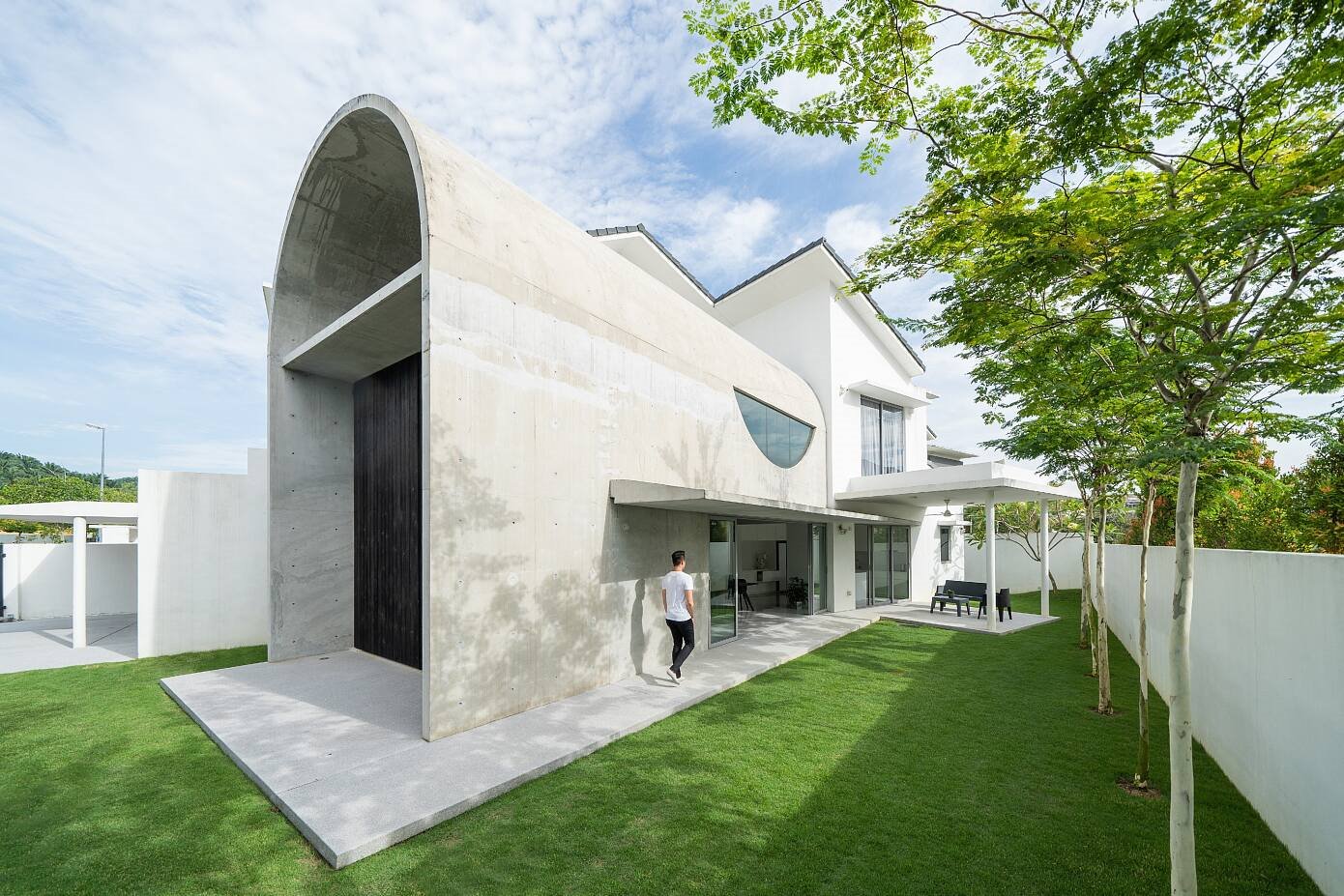 Casa moderna de hormigon en Taiwan fachada