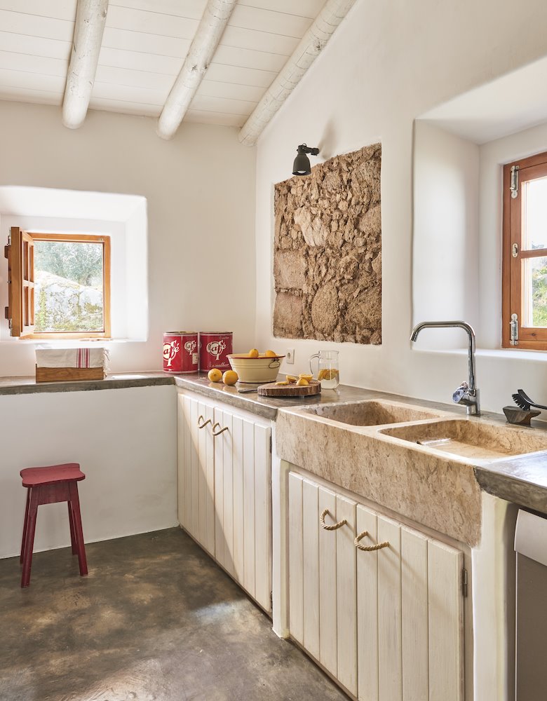 Casa moderna estilo rústico cocina