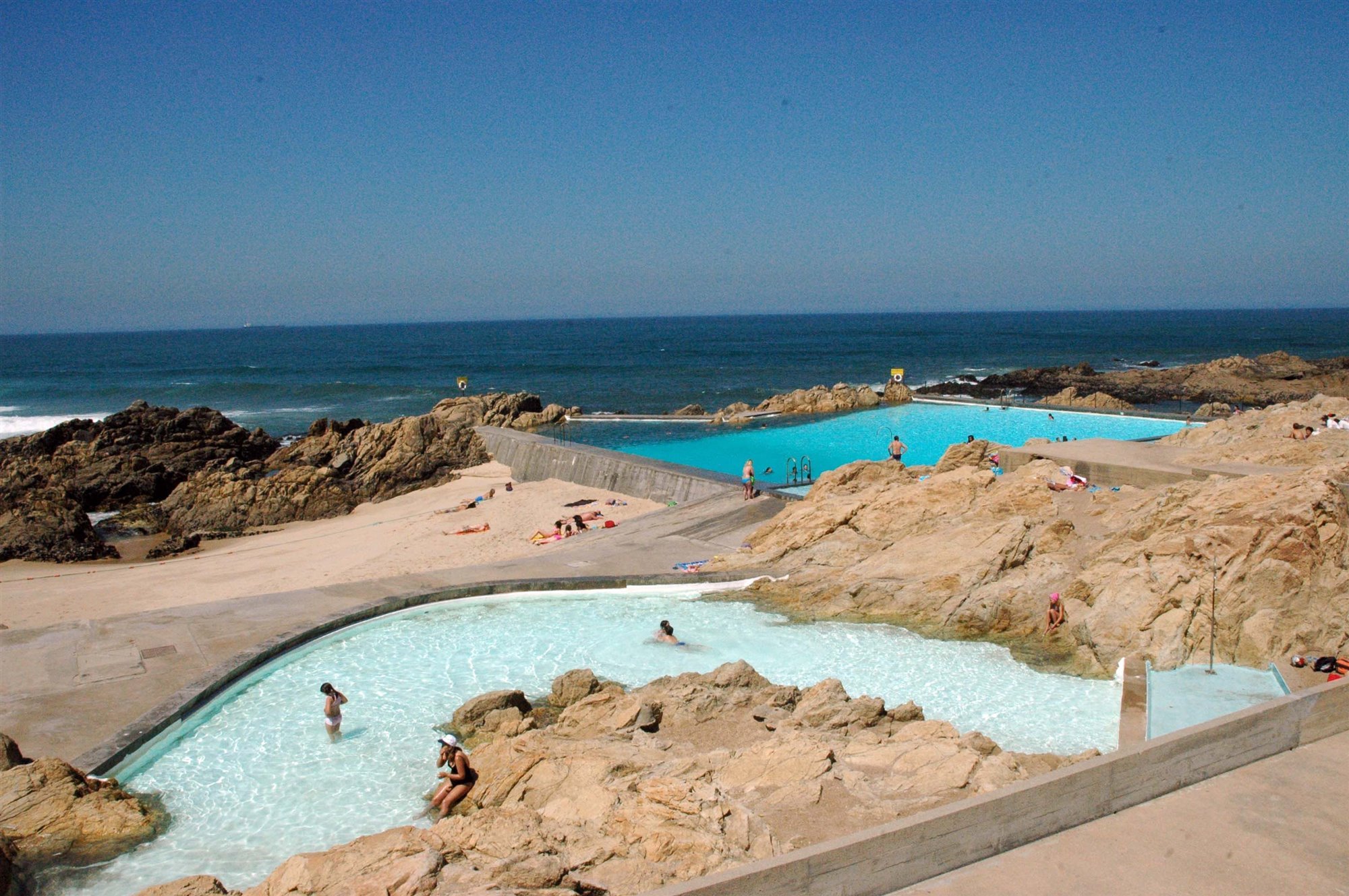 Las piscinas de Marés en Leça de Palmeira Portugal. Álvaro de Siza, en Portugal