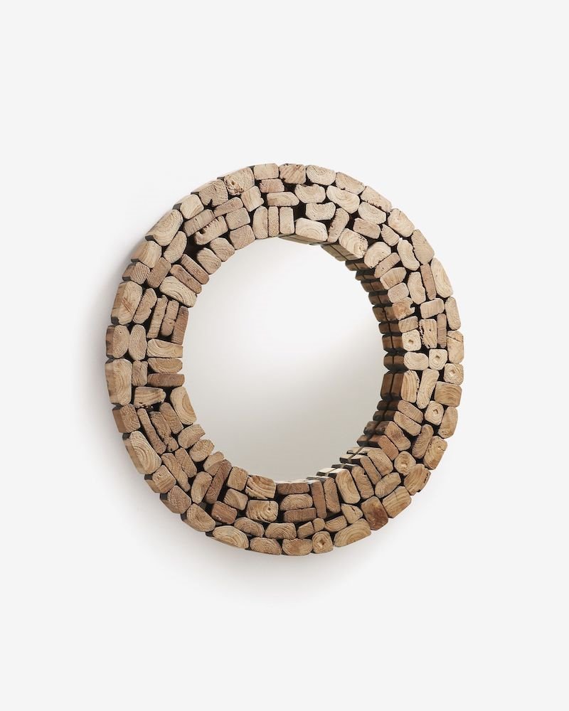 Espejo rústico Kave piezas de madera
