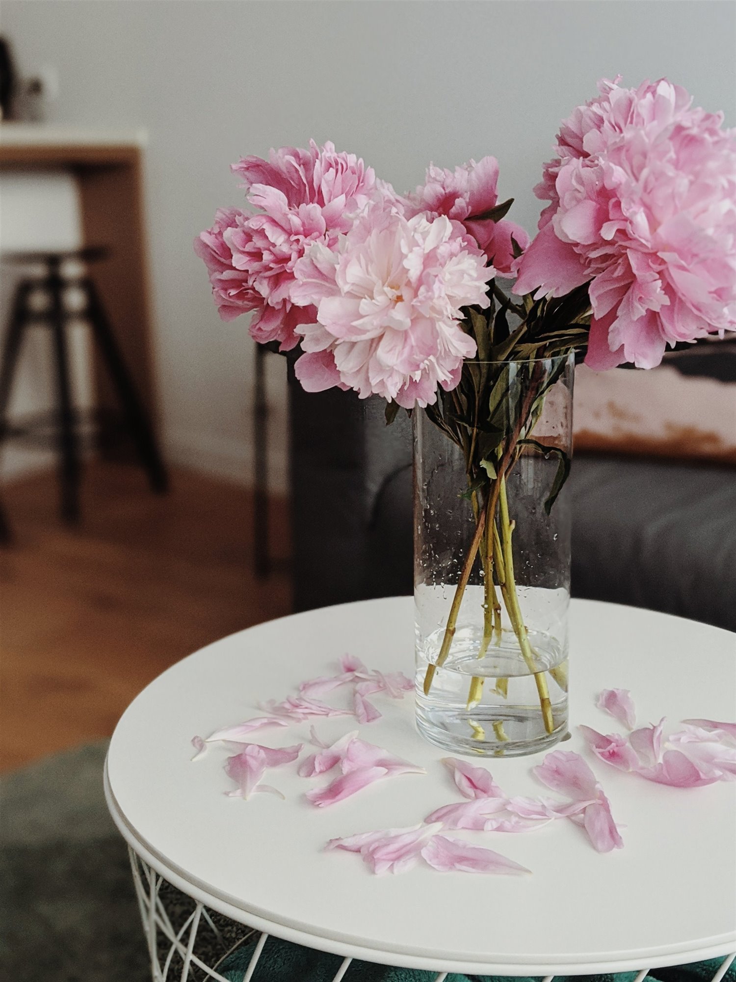 ramo de flores con peonias rosas 3