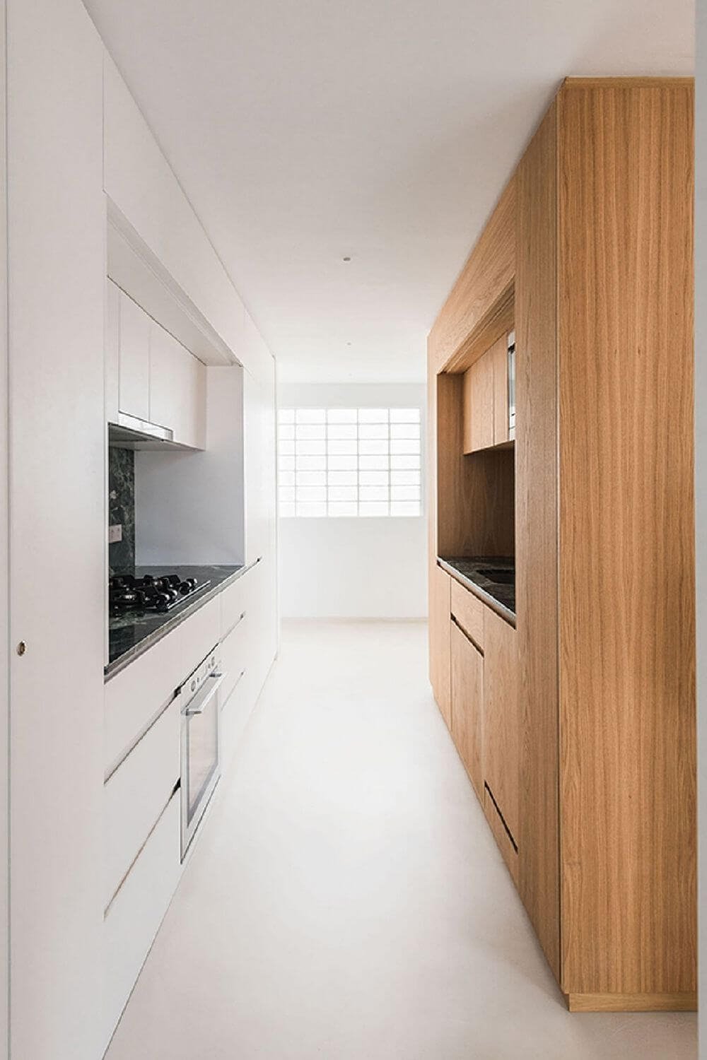 Cocina dividida en dos partes diferenciadas