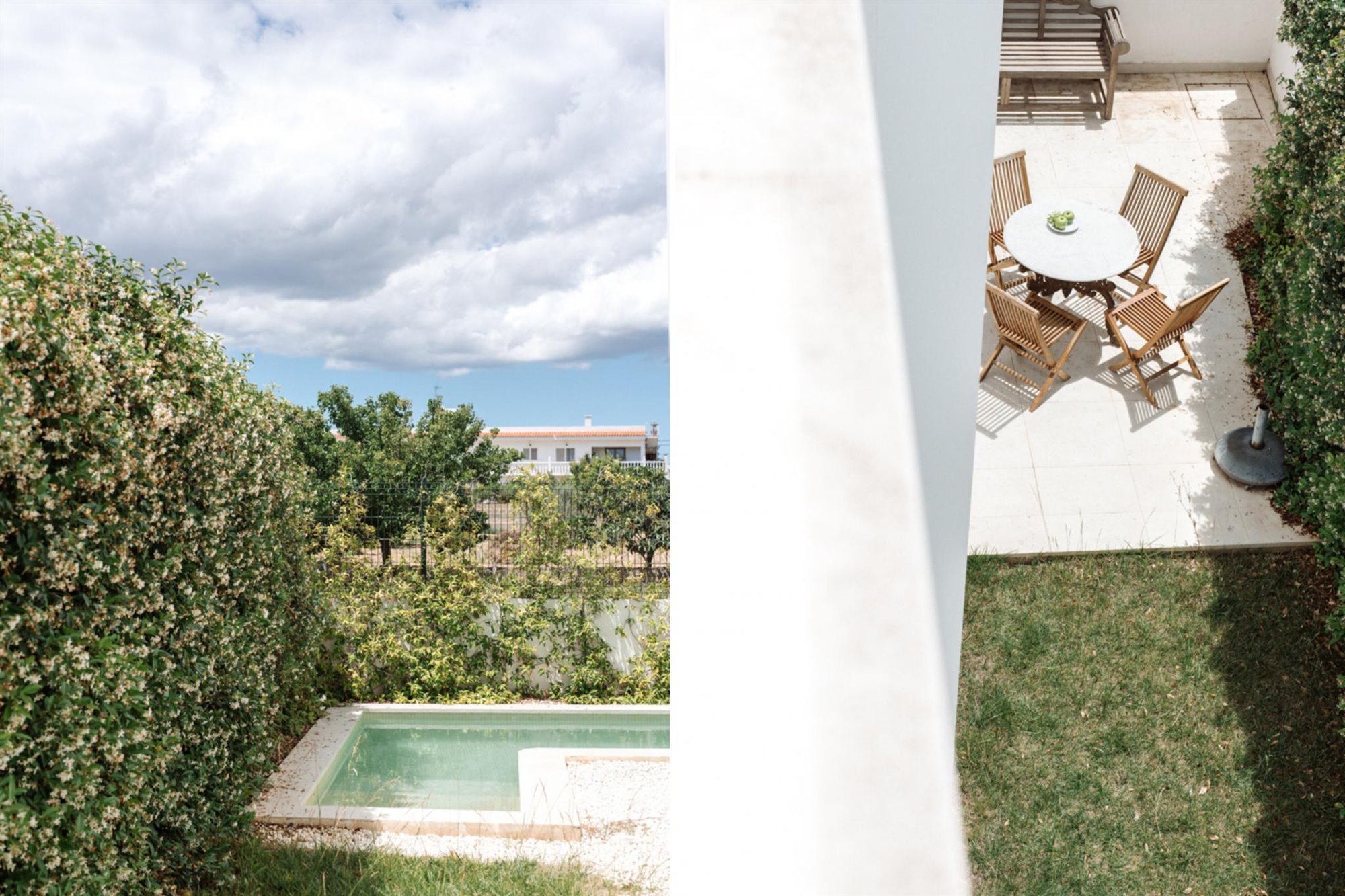 casa con piscina en Ibiza jardin