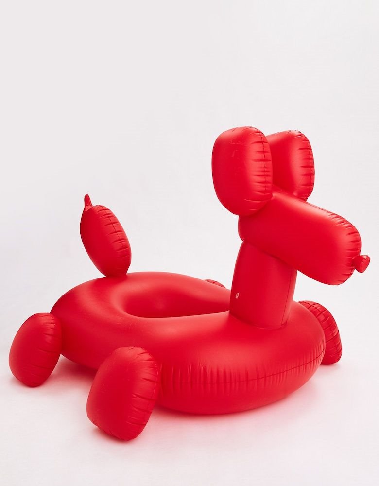 Flotador hinchable piscina o playa perro rojo