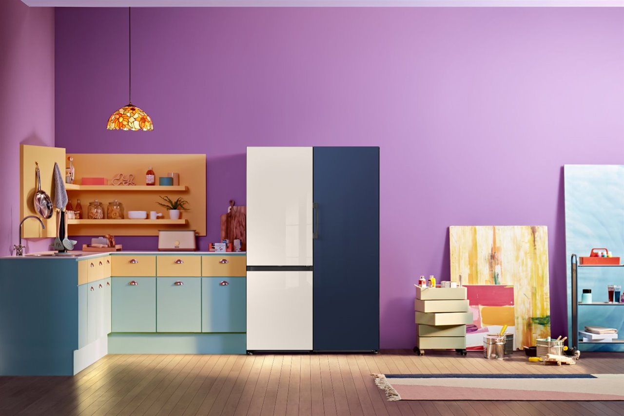 En el modelo Twin puedes, por ejemplo, poner el frigorífico de un color y el congelador en otro.
