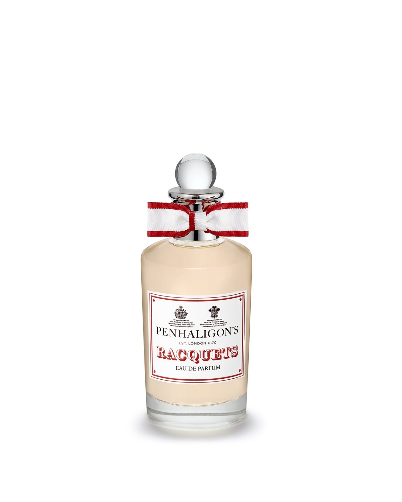 Frasco de cristal de aspecto vintage con la nueva reinterpretación del clásico Racquets de Penhaligon.