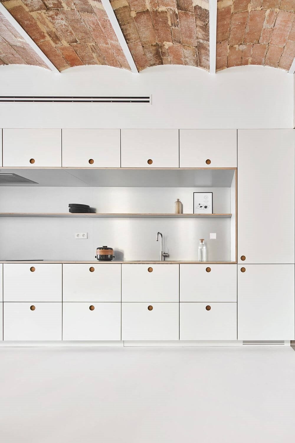 Frontal de la cocina con bóveda catalana