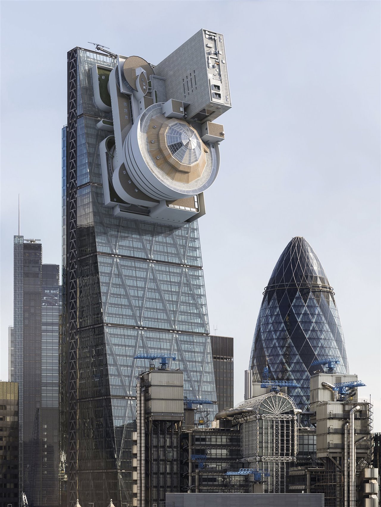 Artgrater representa la fusión de formas arquitectónicas en la ciudad de Londres