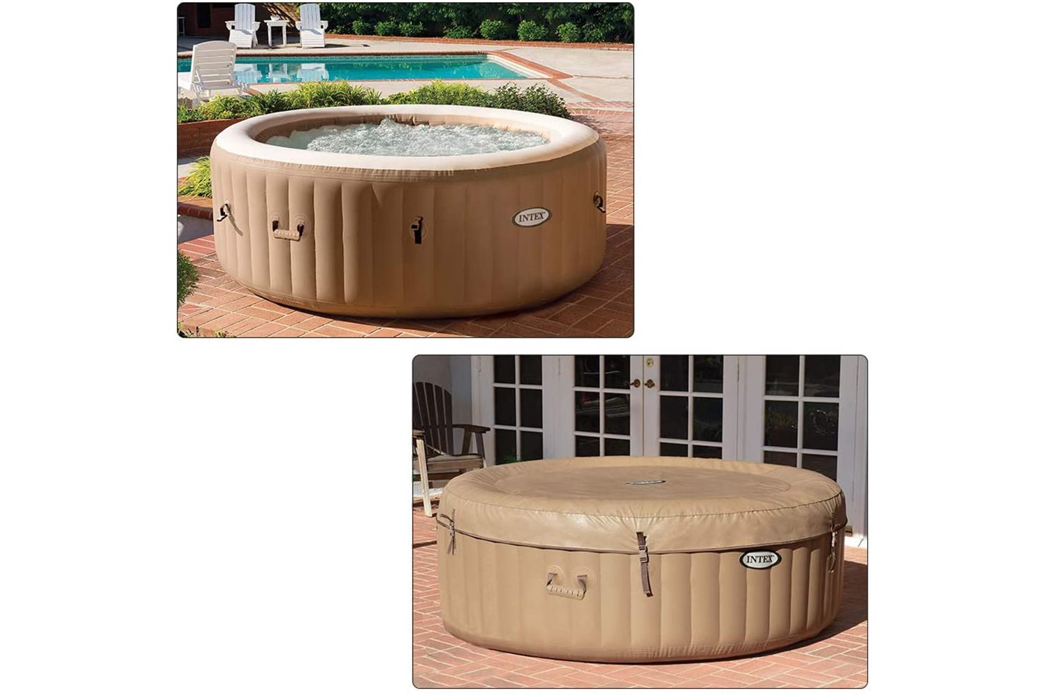 Piscina hinchable moderna spa marron