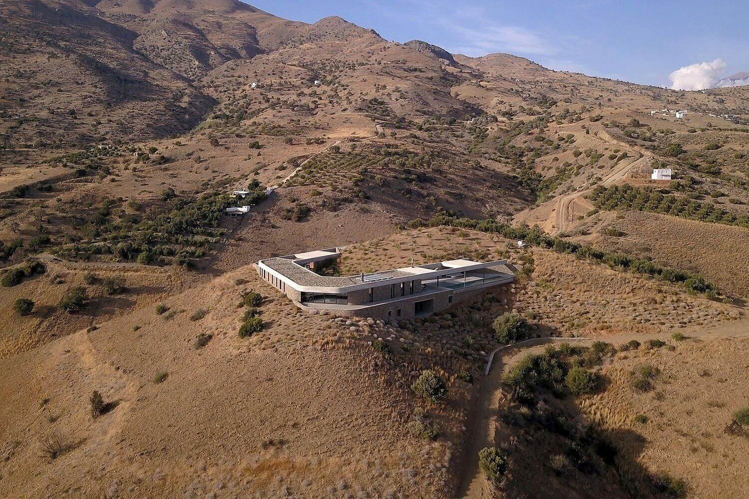 Vista aérea de la casa anillo