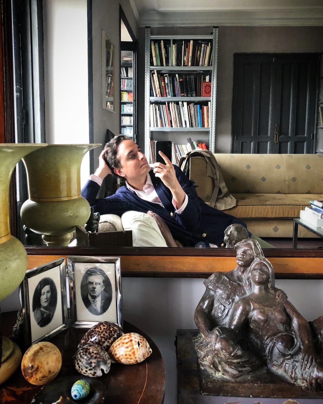 Foto del instagram del estilista Josie zona de estar