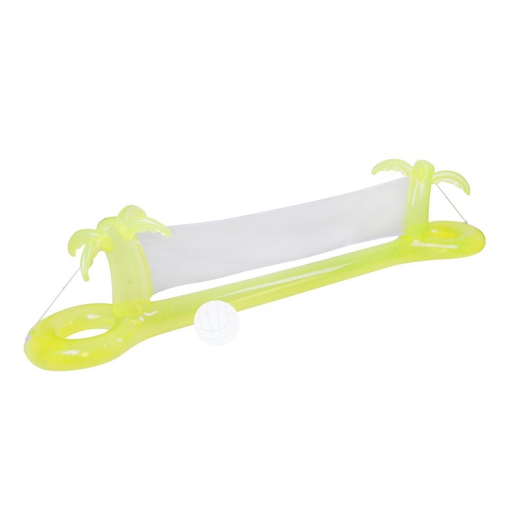Red volley hinchable con pelota hinchable playa piscina neon