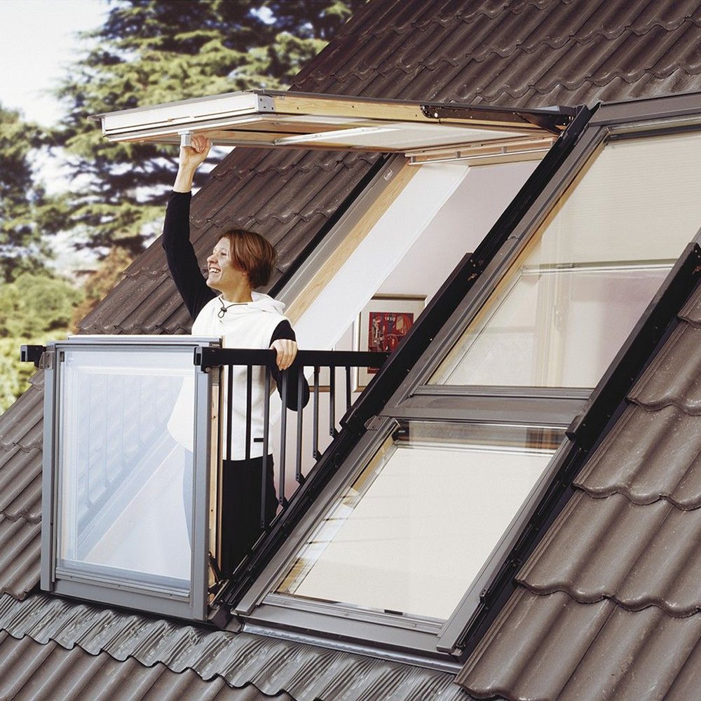 Ventana balcón Cabrio, de Velux.
