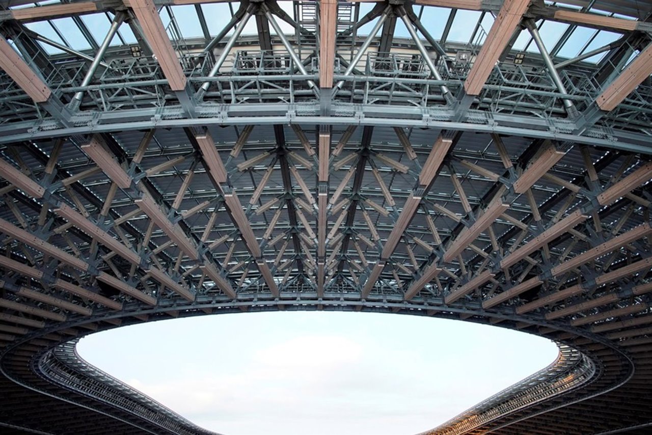 Cubierta en madera procedente de todas partes de Japón para el Estadio Olímpico diseñado por Kengo Kuma. JJOO Tokio 2020