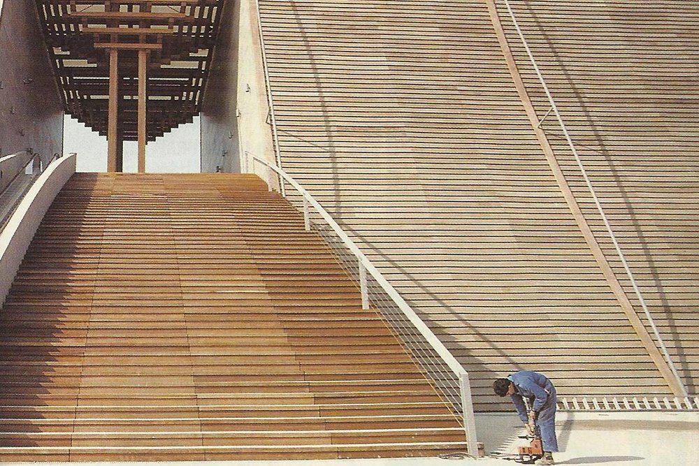 Pabellón de Japón diseñado por Tadao Ando para la Expo del '92 en Sevilla