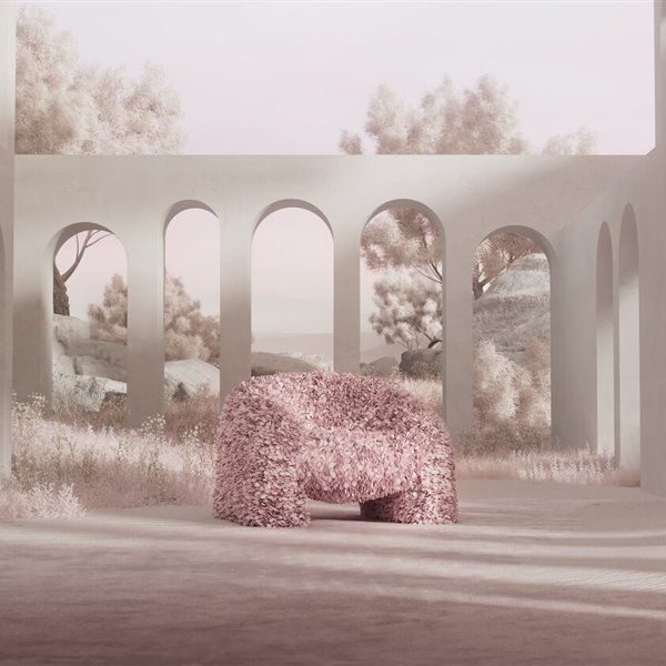 Hortensia, la butaca más floral de Andrés Reisinger y Júlia Esqué para Moooi