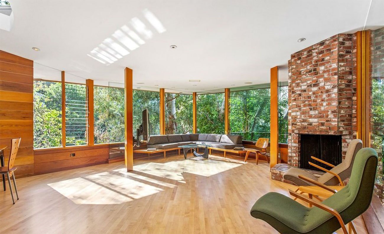 Casa Anwar Hadid madera salón