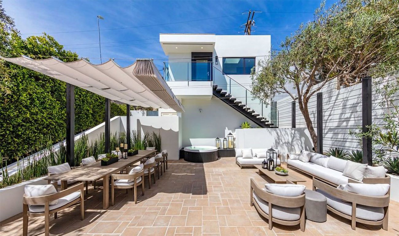 Casa cantante Pink Malibu terraza