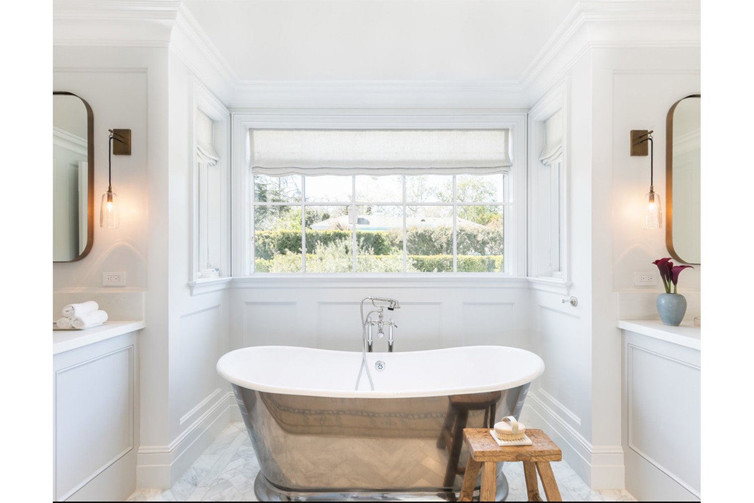 Casa de la actriz de Anatomía de Grey Jessica Capshaw baño