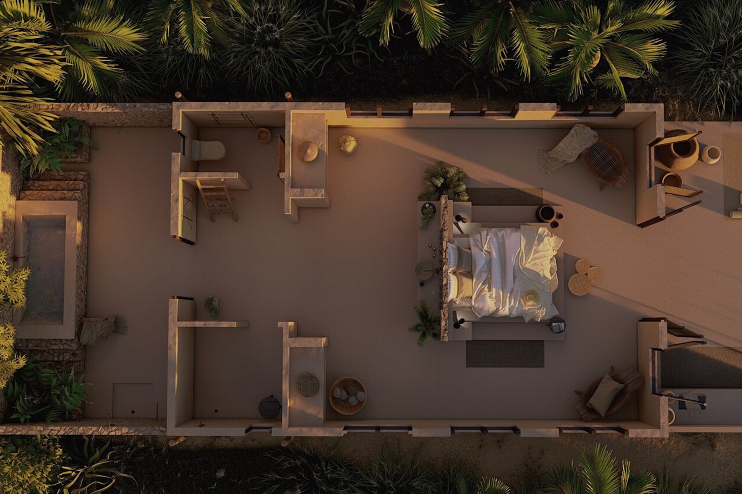 Hotel Sussurro Mozambique planta Bungalow