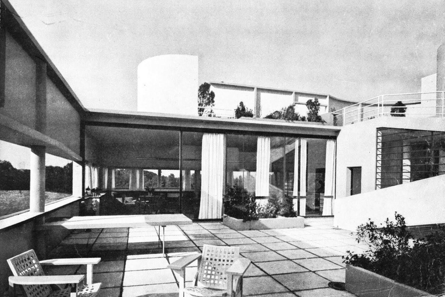 Patio interior de Villa Savoye.