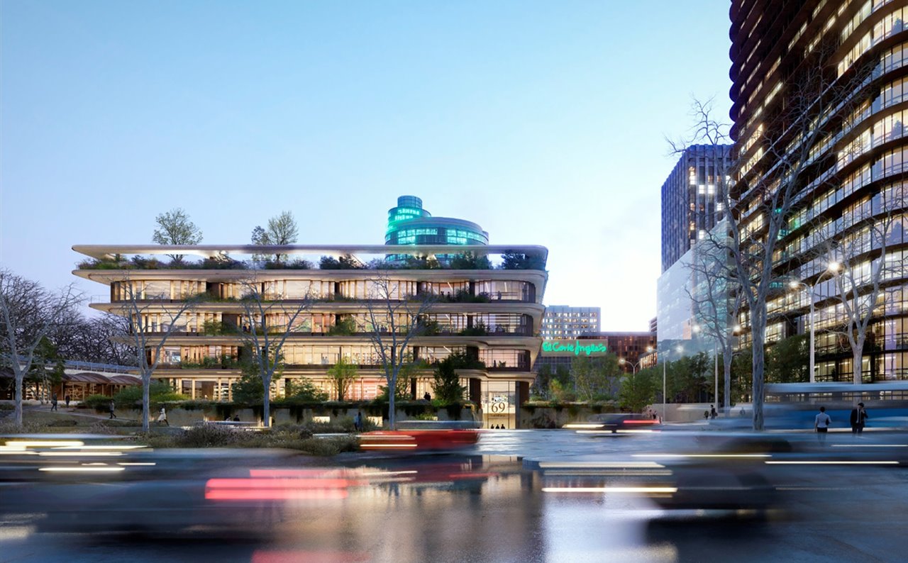 El proyecto Castellana 69 promueve la sostenibilidad tanto social como medioambiental. Esto se plasma en la innovadora fachada y en el "corazón verde" central, constituido por un patio en el interior del edificio.