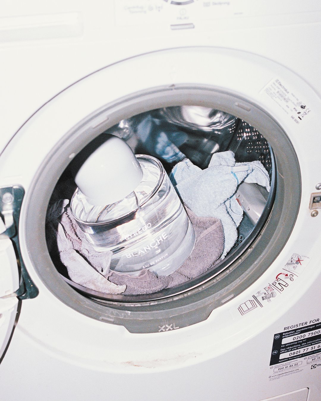 El aroma de Blanche expresa el contraste entre la ropa blanca y el jabón para lavavajillas.