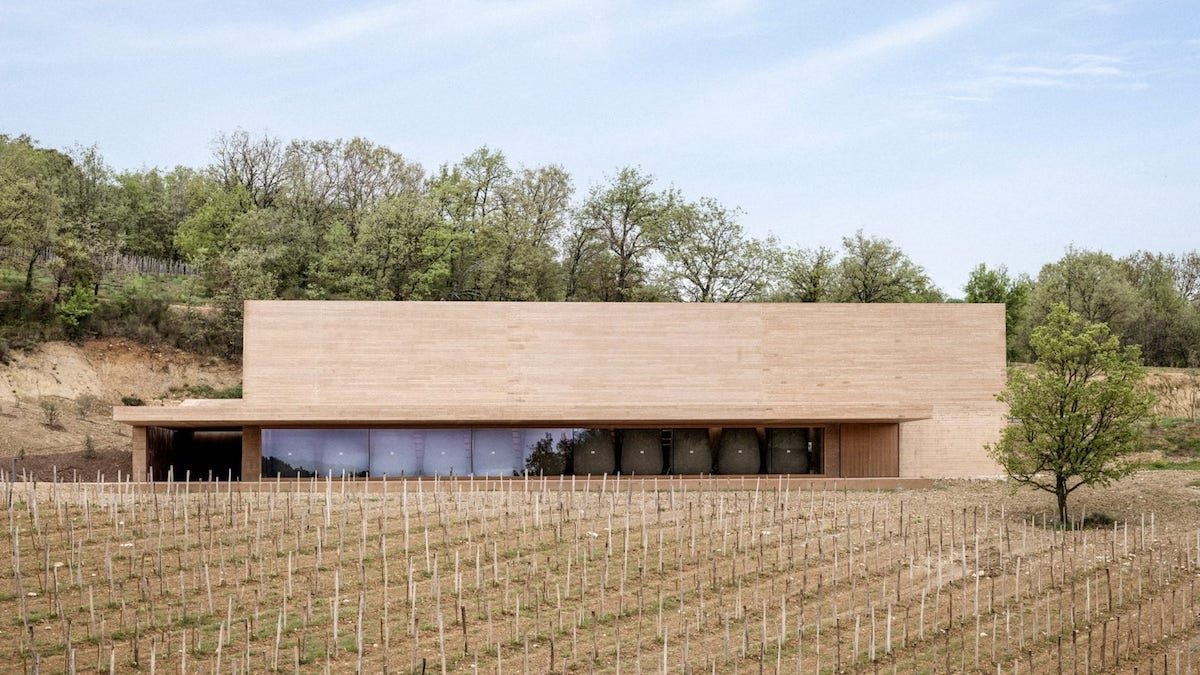 Bodega de Marc Barani Architectes en Les Davids Francia