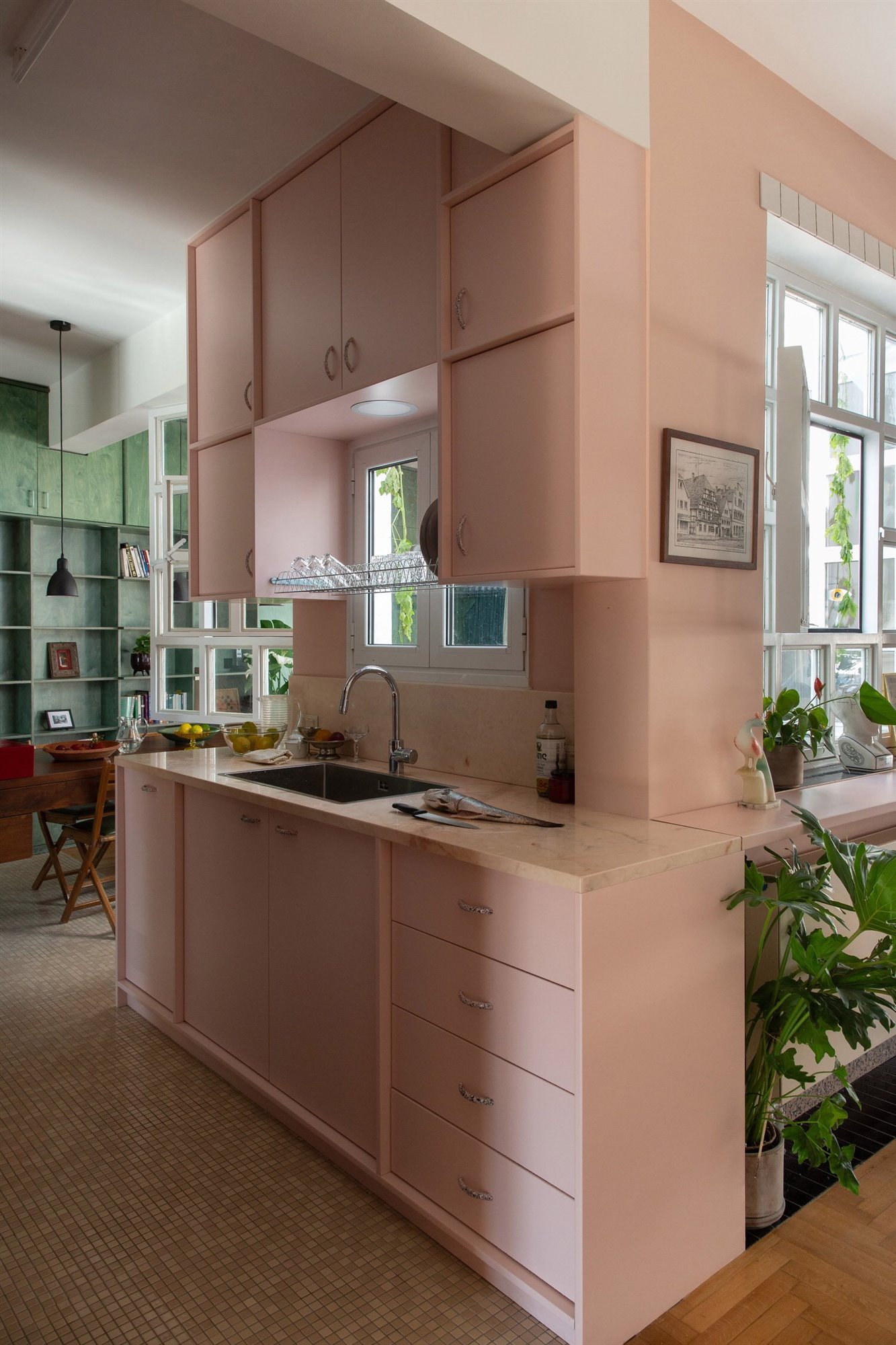 cocina en piso en Atenas