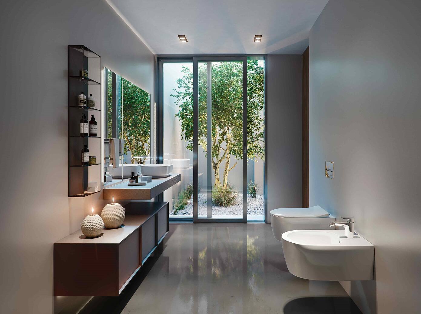 Baño de una casa moderna en Italia